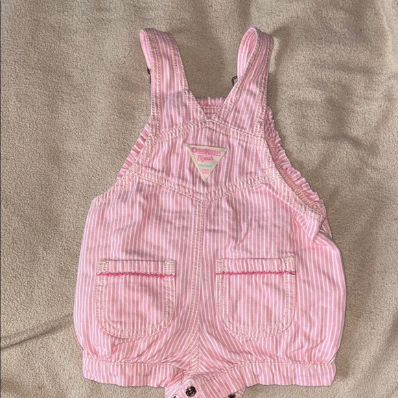 Posh Kosh B’gosh Pink Striped Kids Overalls - Picture 2 of 4